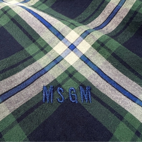 MSGM Viscose Tartan Shirt Made in Italy - Picture 8 of 12